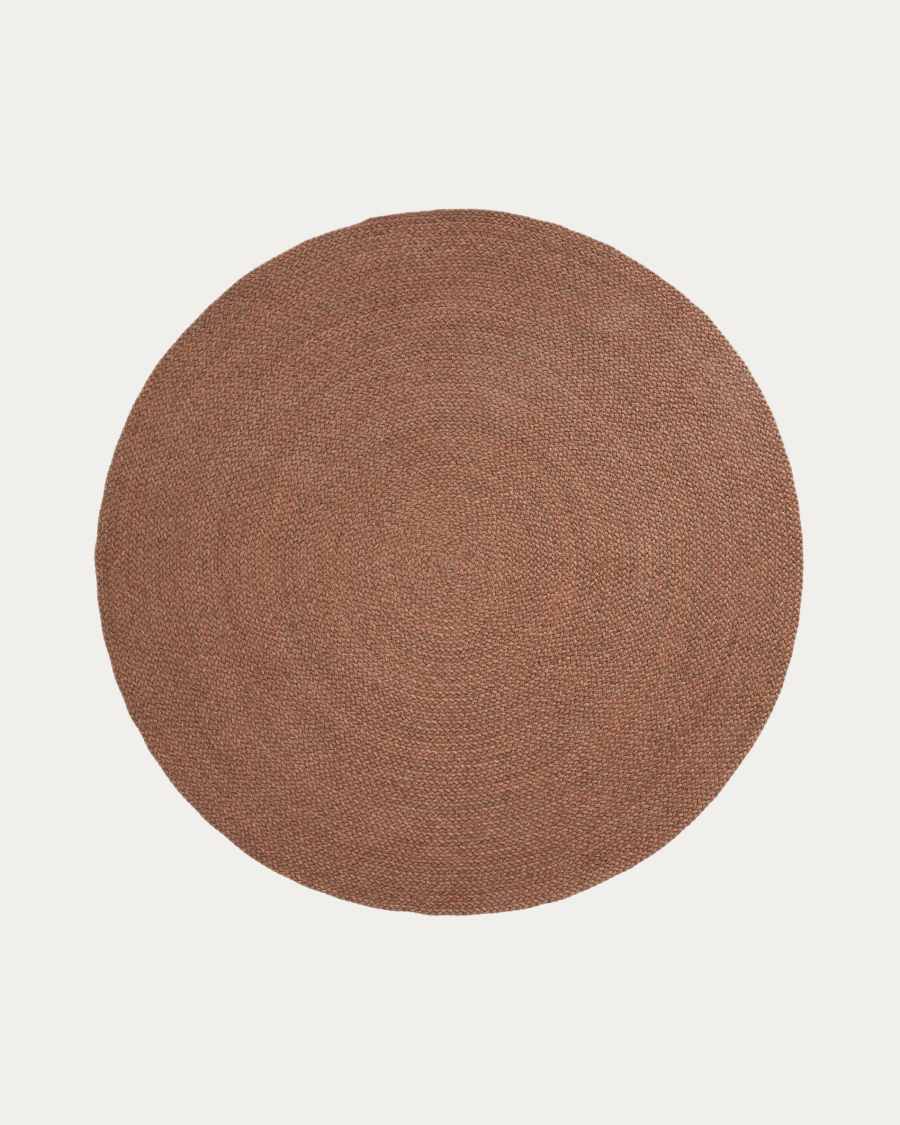 Rug Despas in synthetic fibers terracotta Ø200 cm
