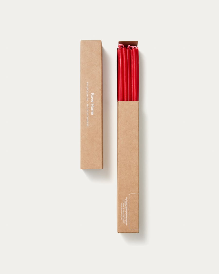 Solvin set of 20 red candles