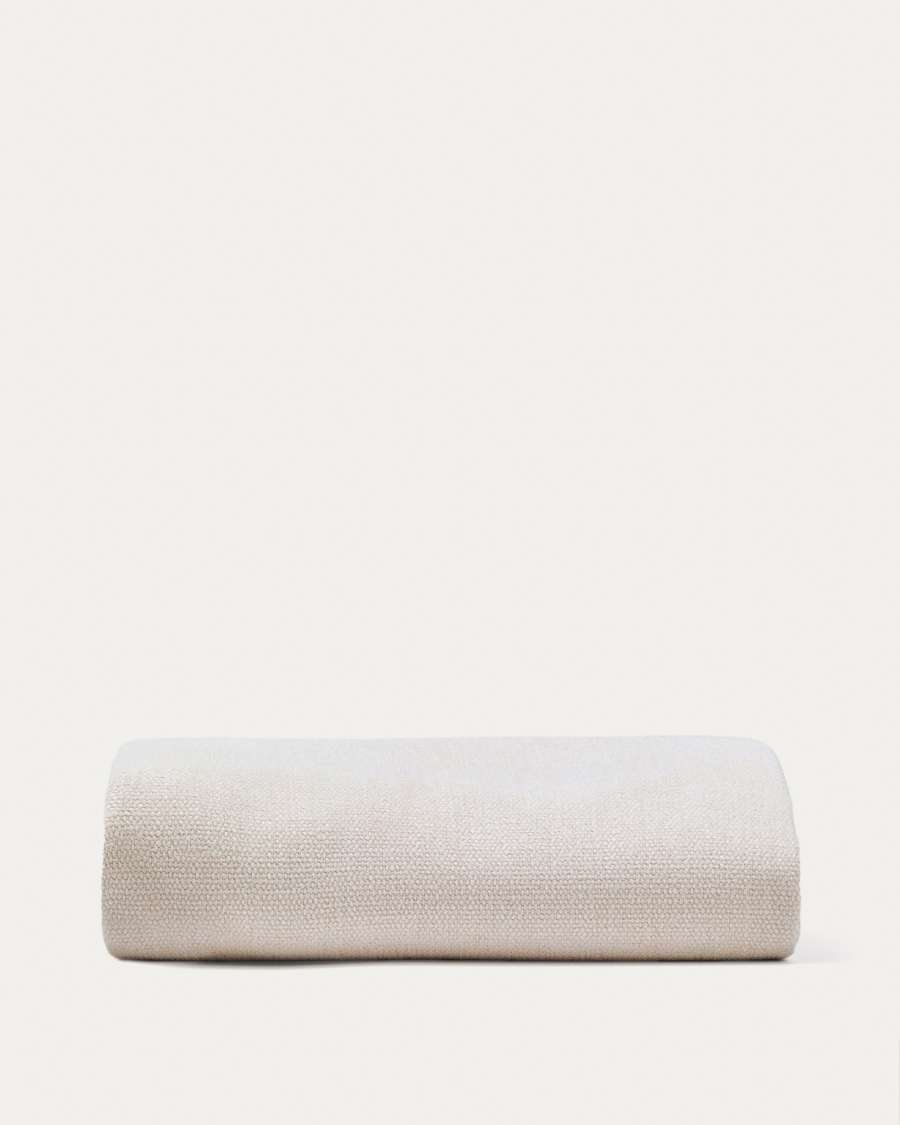 Jaira base cover in white chenille for 150 x 190cm bed