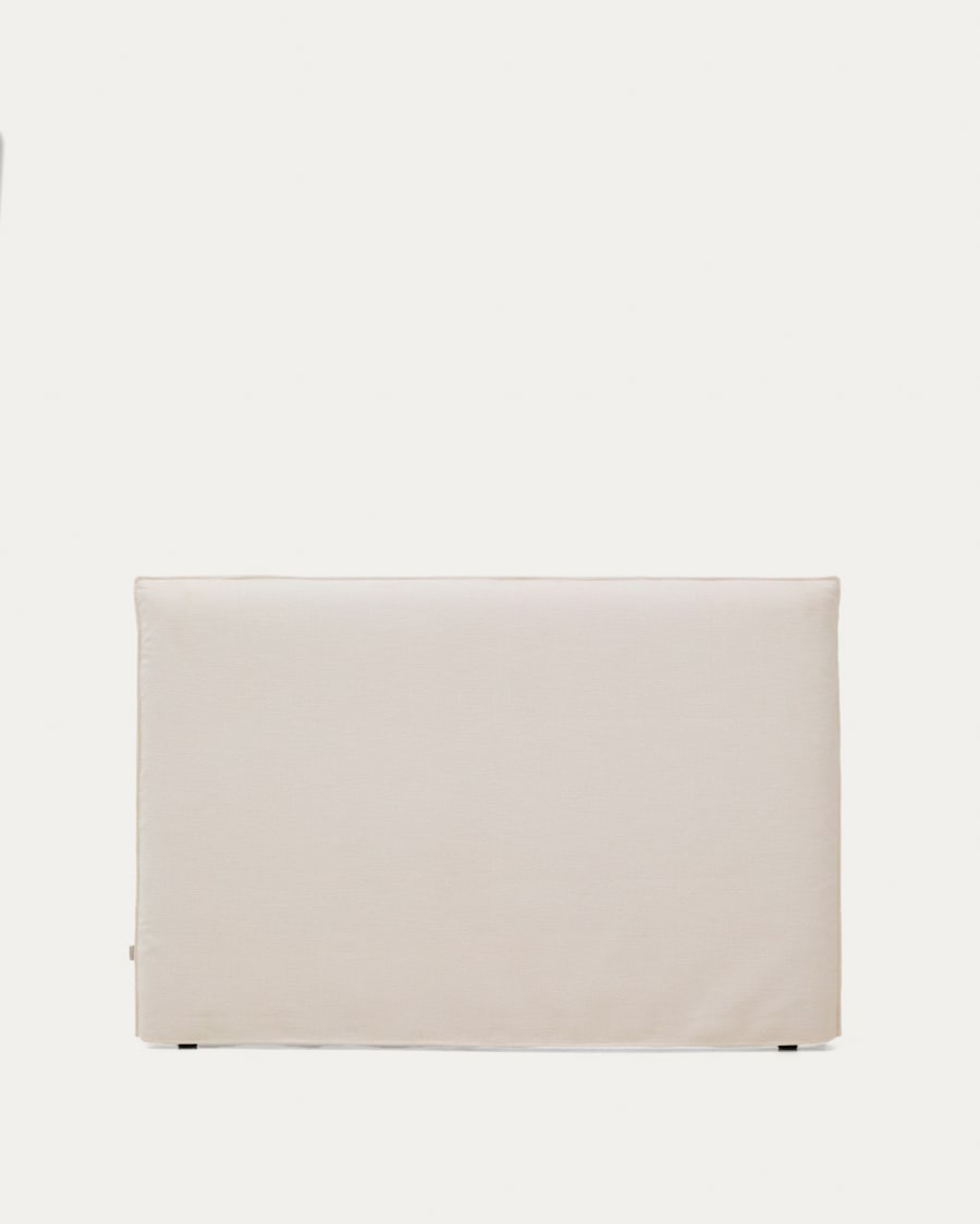 Jaira white chenille headboard with removable cover for beds up to 160cm FSC Mix Credit