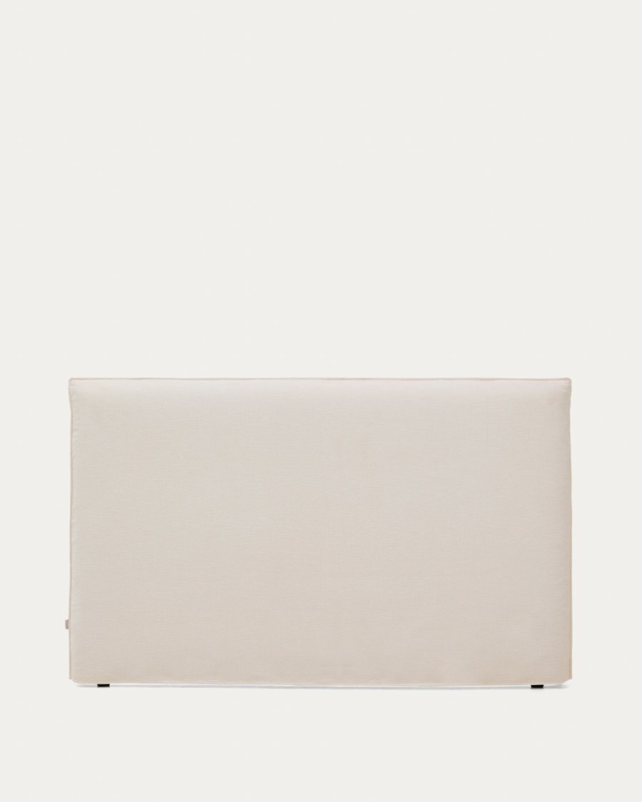 Jaira white chenille headboard with removable cover for beds up to 180cm FSC Mix Credit