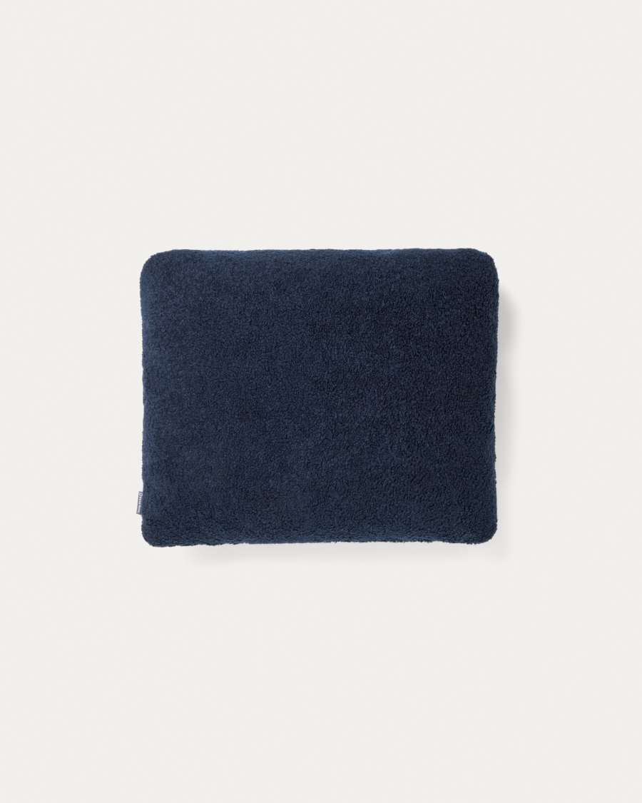 Martina navy blue bouclé cushion 47 x 36 cm