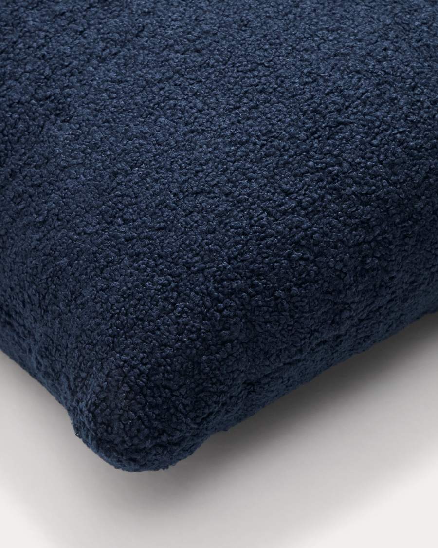 Martina navy blue bouclé cushion 60 x 52 cm