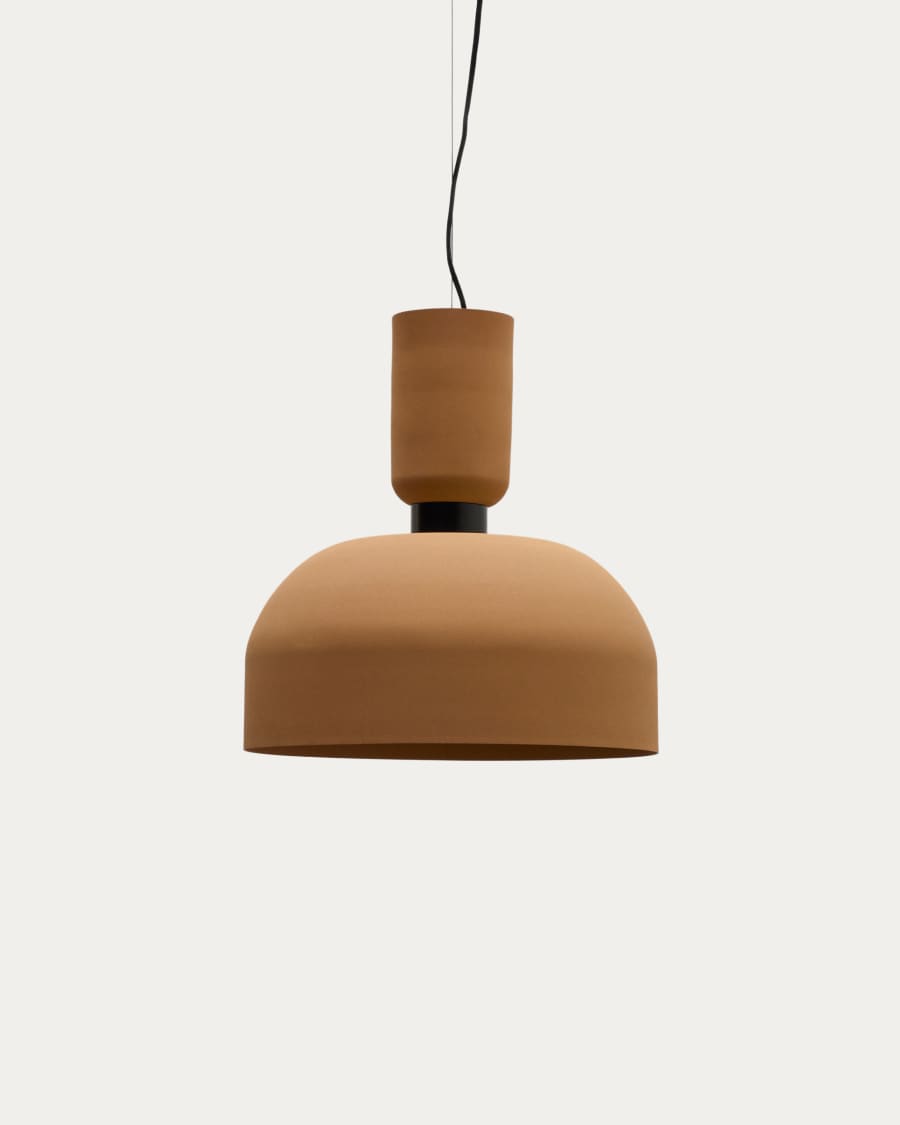 Nibla ceiling lamp in terracotta-effect metal Ø40cm