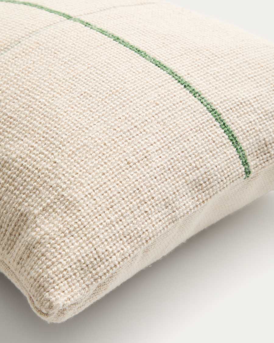 Atima green 100% PET jacquard cushion cover 45 x 45cm