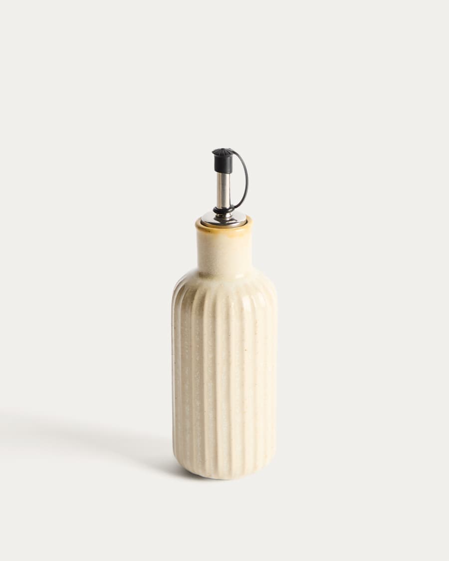 Belor white ceramic oil cruet