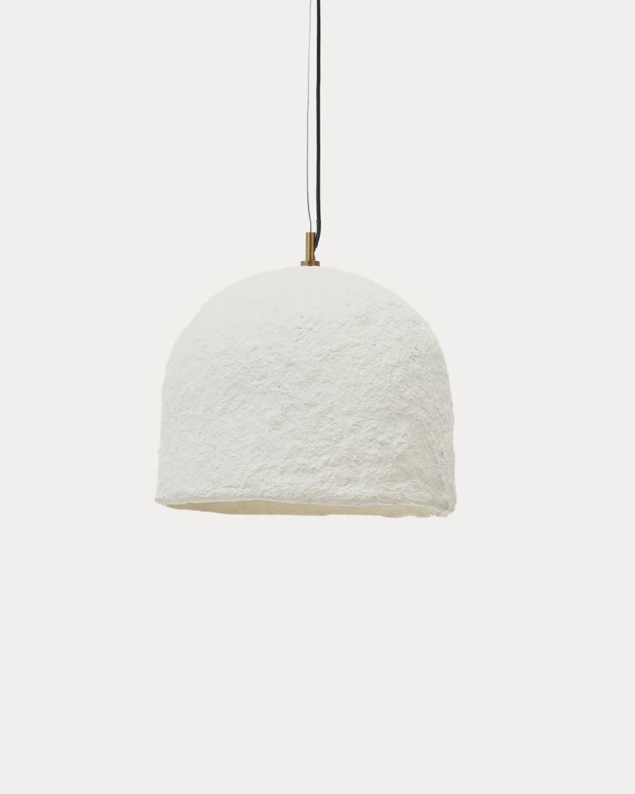 Sineu white papier-mâché ceiling lamp Ø 34,5 cm