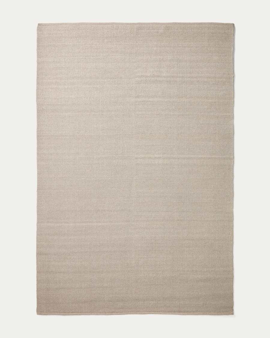 Turiane ecru synthetic fibre rug 200 x 300cm