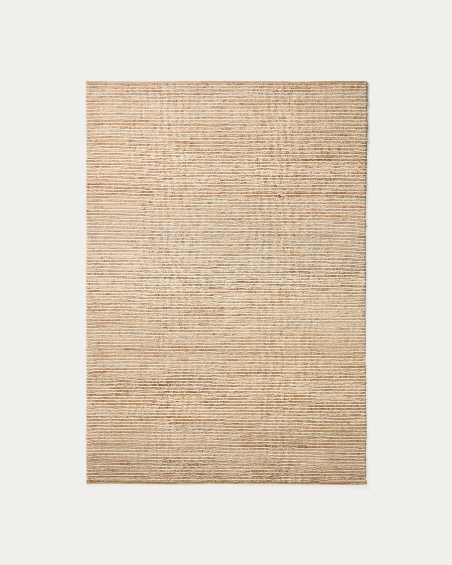Derule beige jute and wool rug 230 x 160cm