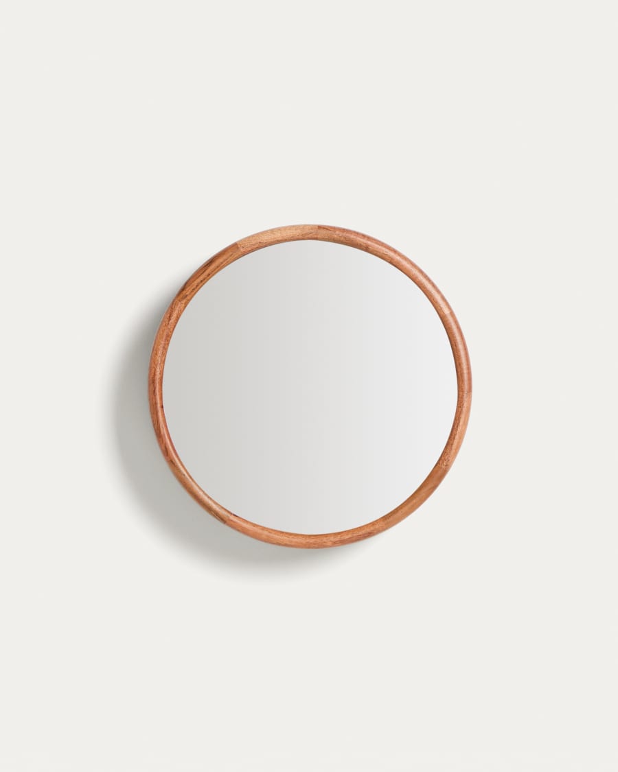 Berale acacia wood mirror Ø30.5cm