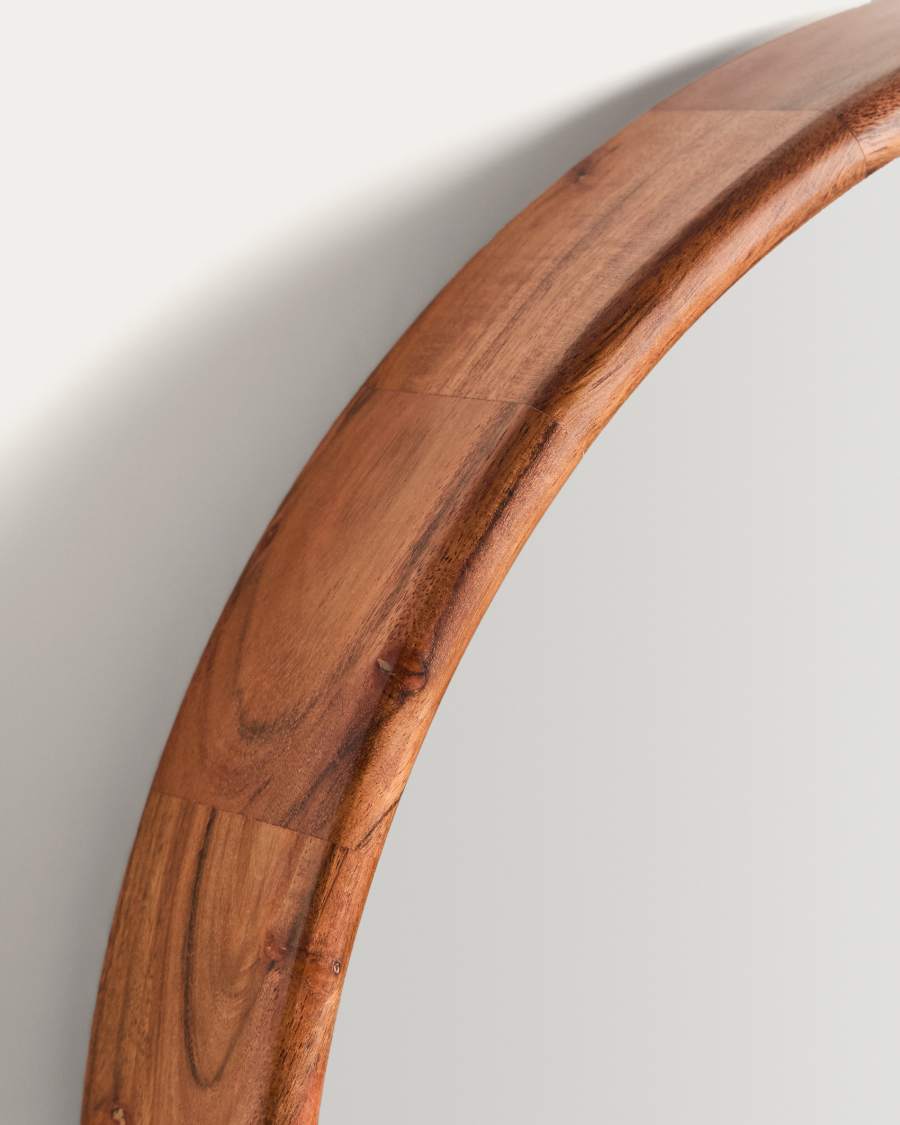 Berale acacia wood mirror Ø49.5cm