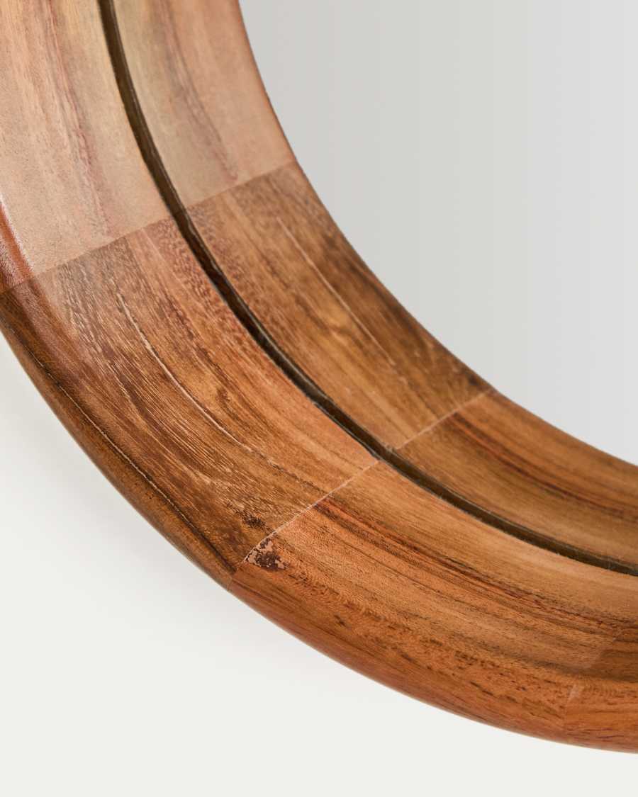 Berale acacia wood mirror Ø30.5cm