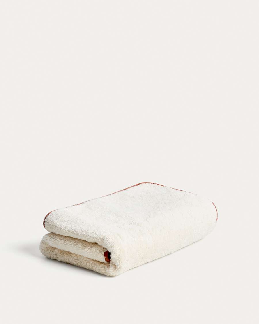 Sedora 100% cotton bath towel with orange contrast detail 70 x 140cm