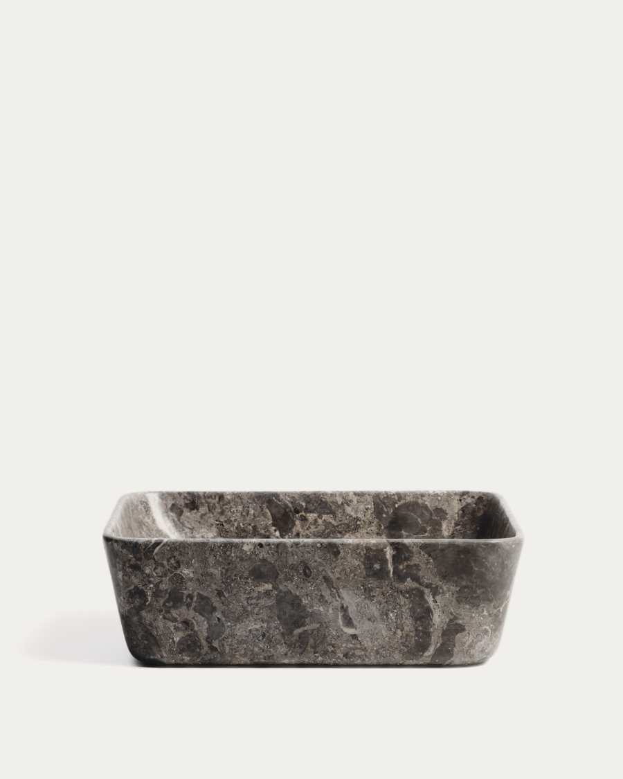 Darnen grey marble countertop washbasin 35 x 35cm