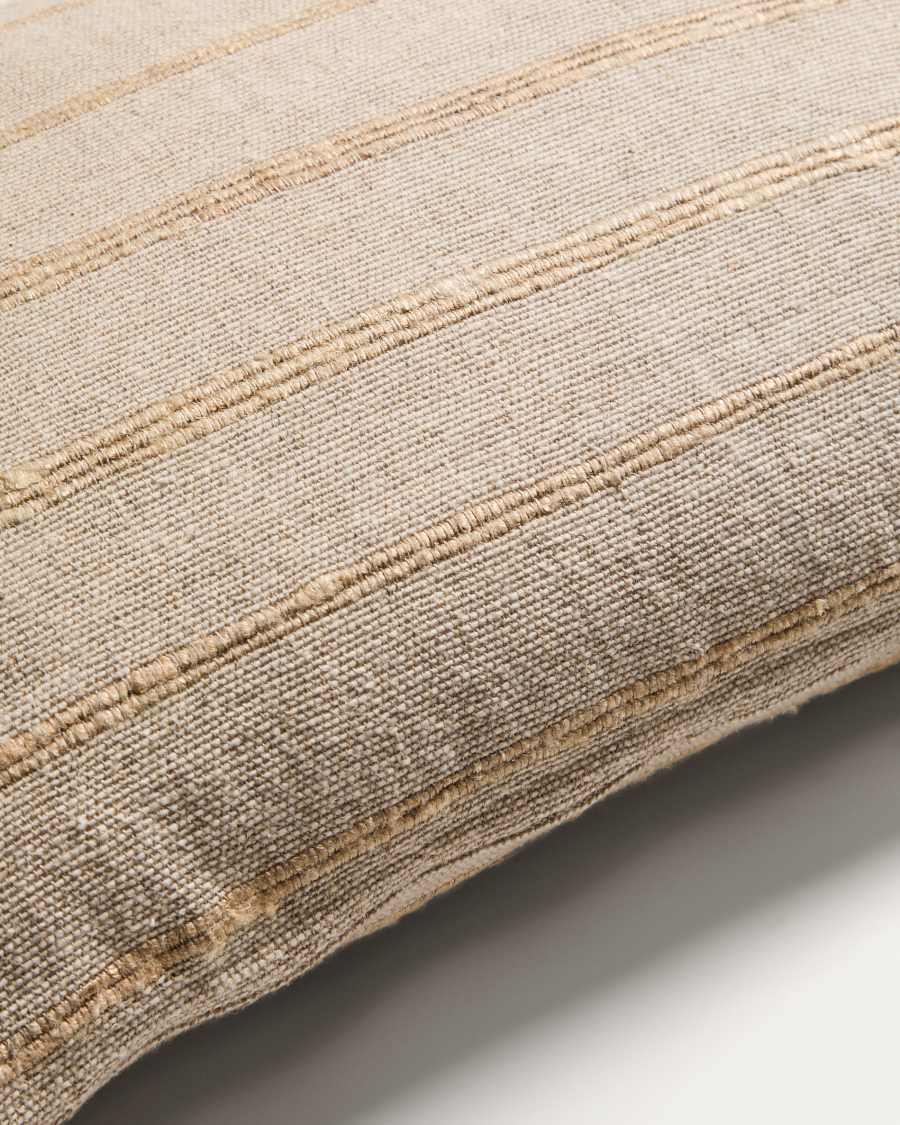 Riena beige cotton and viscose cushion cover 40 x 60cm