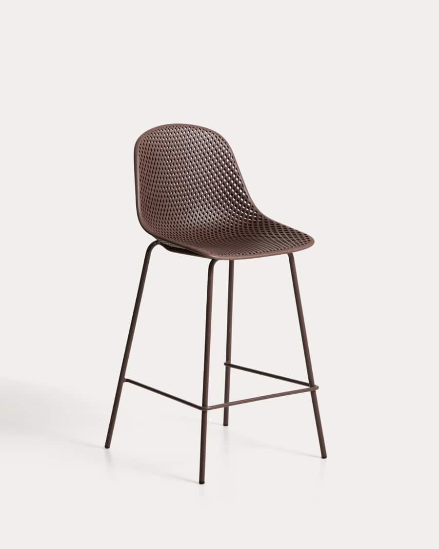 Quinby brown outdoor stool 65cm