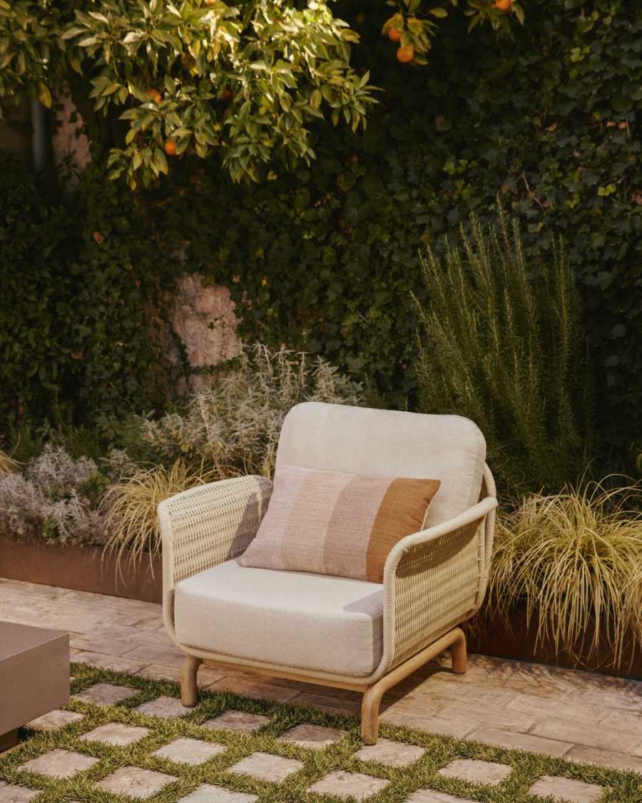 Adys beige 100% PET cushion cover 40 x 60cm