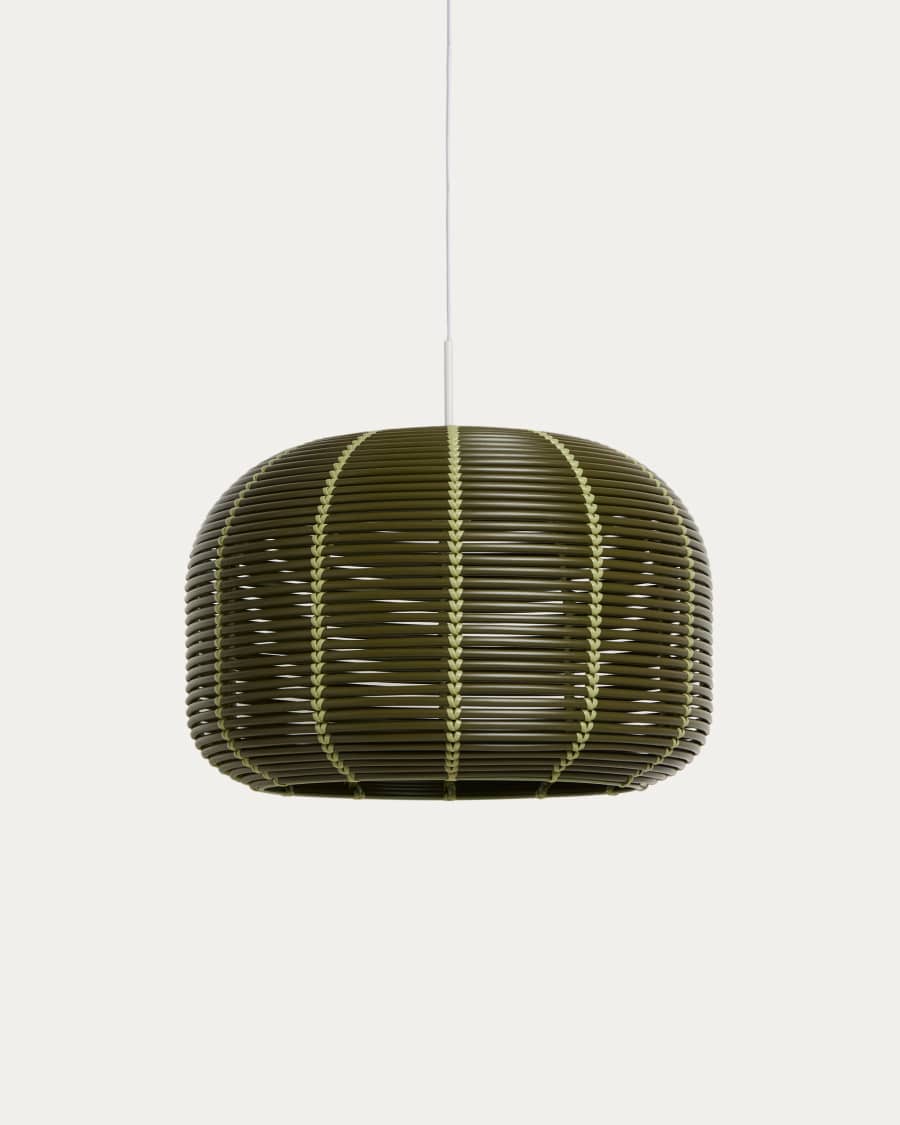 Garoina lampshade for outdoor ceiling lamp in green synthetic rattan Ø 50cm