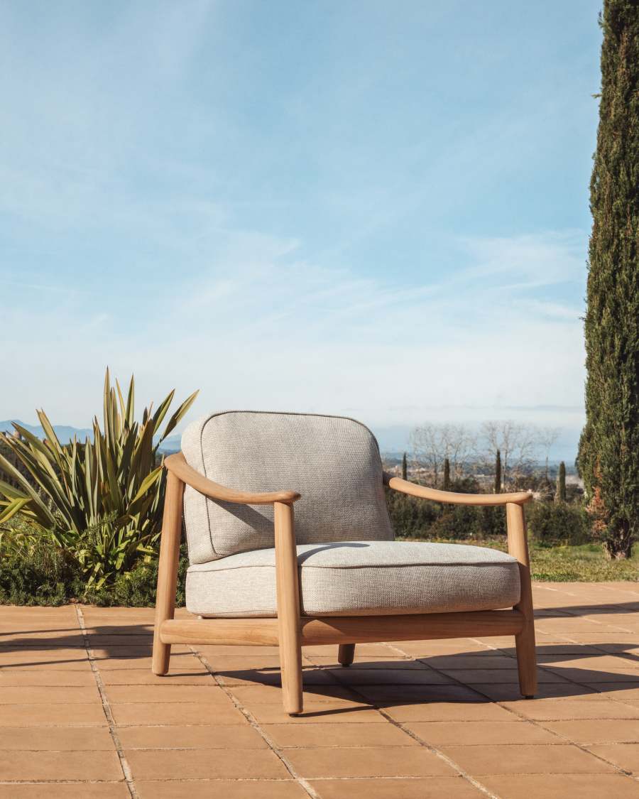 Outdoor-Sessel Elunda aus massivem Teakholz, FSC 100 %