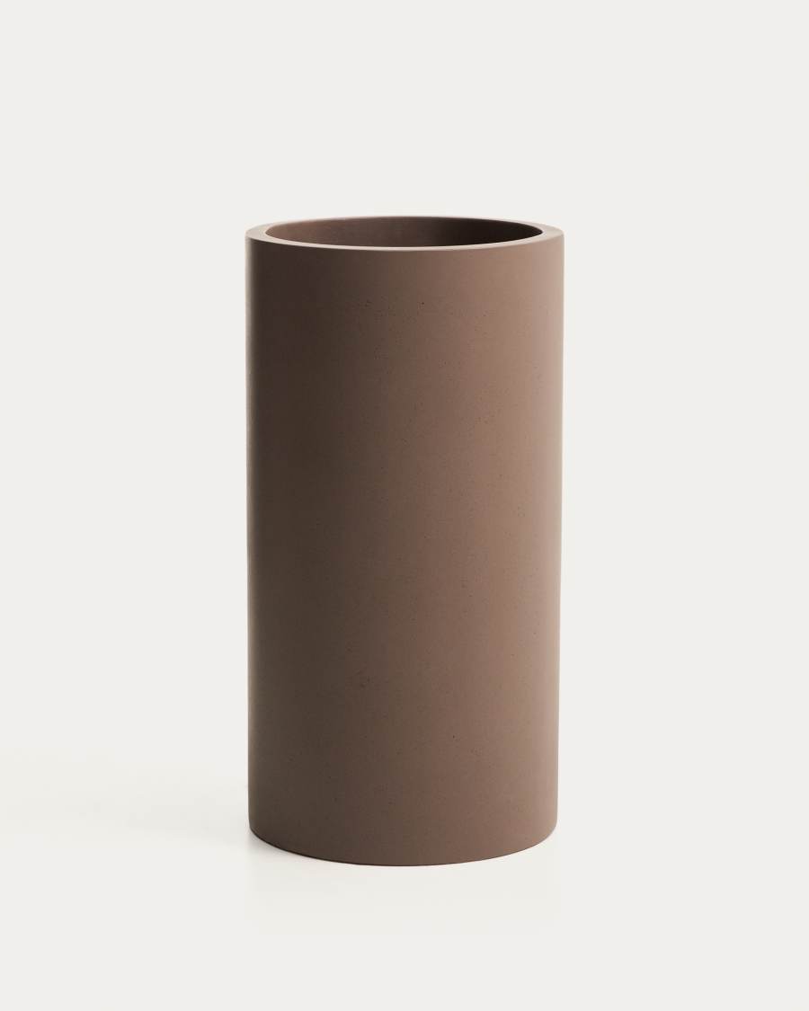 Aiguablava brown cement planter Ø 42cm