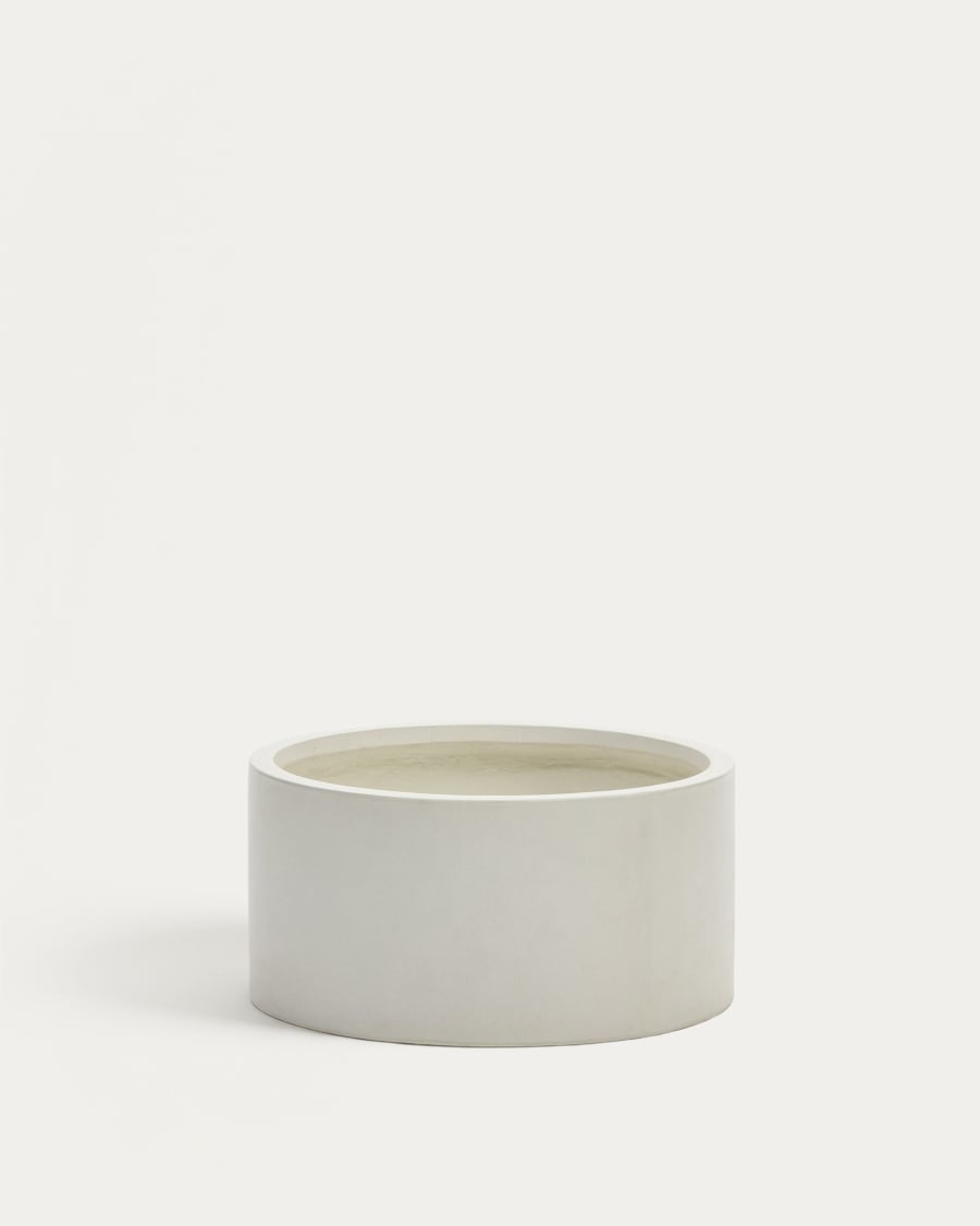 Aiguablava plant pot in white cement, Ø 62 cm