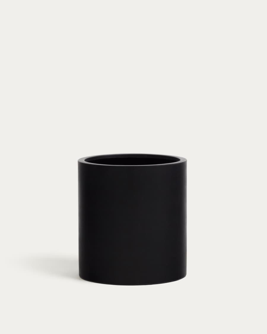 Aiguablava plant pot in black cement, Ø 52 cm