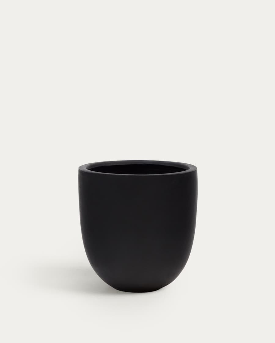 Aiguablava plant pot in black cement, Ø 56 cm