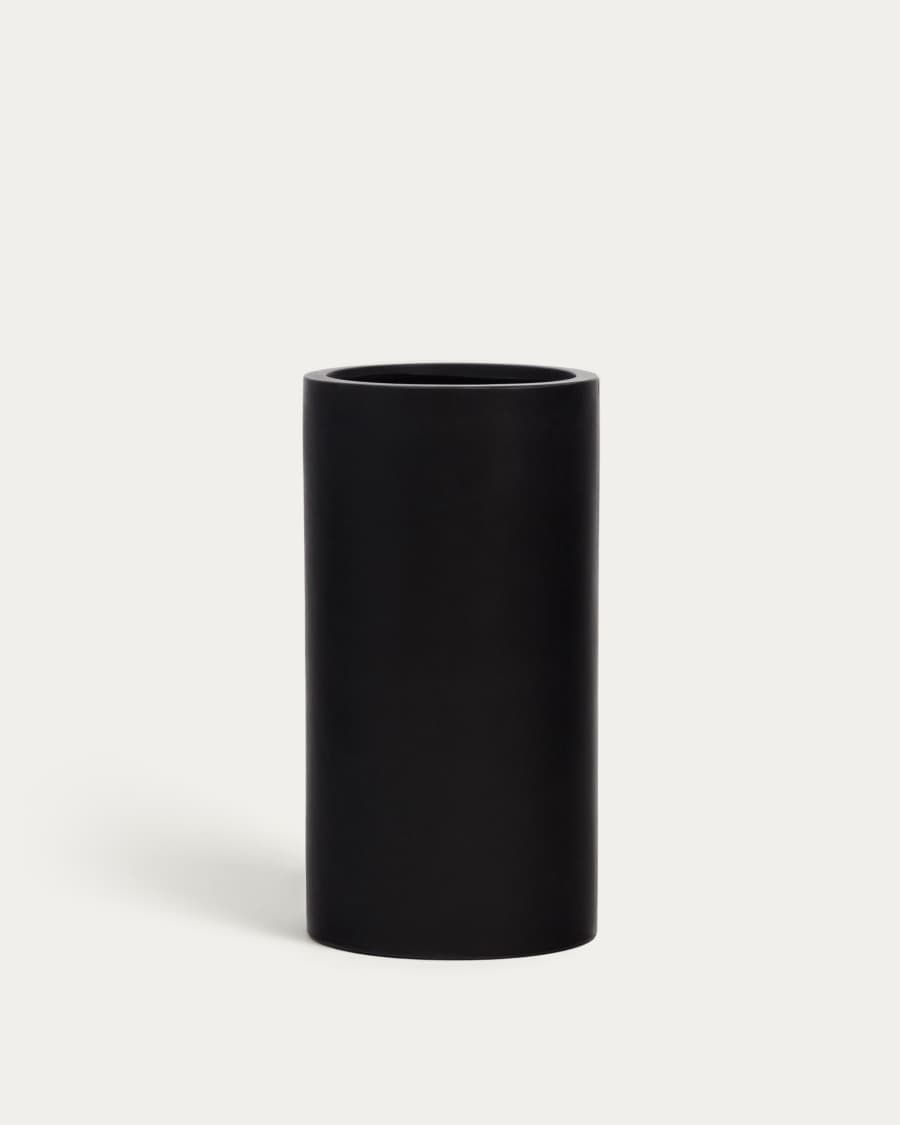 Aiguablava plant pot in black cement, Ø 42 cm