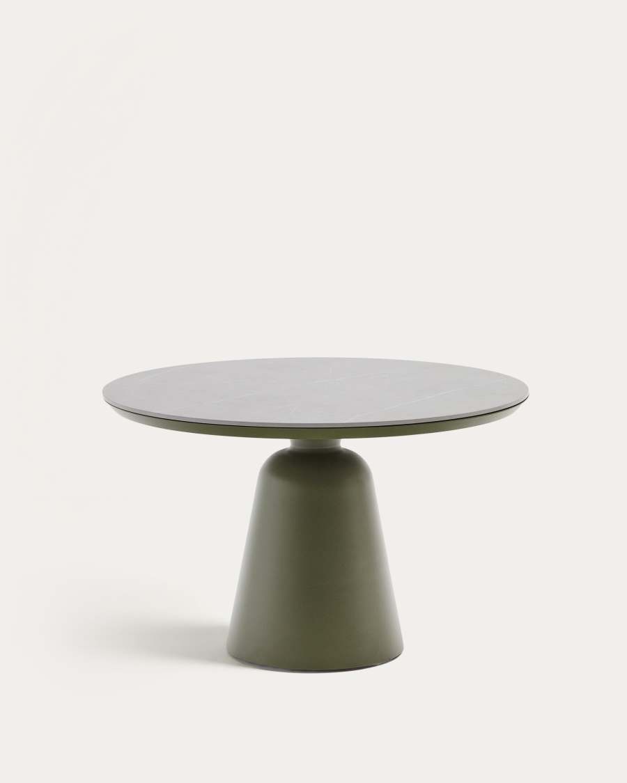 Tudons outdoor table in aluminium in a green ceramic table top, Ø120 cm