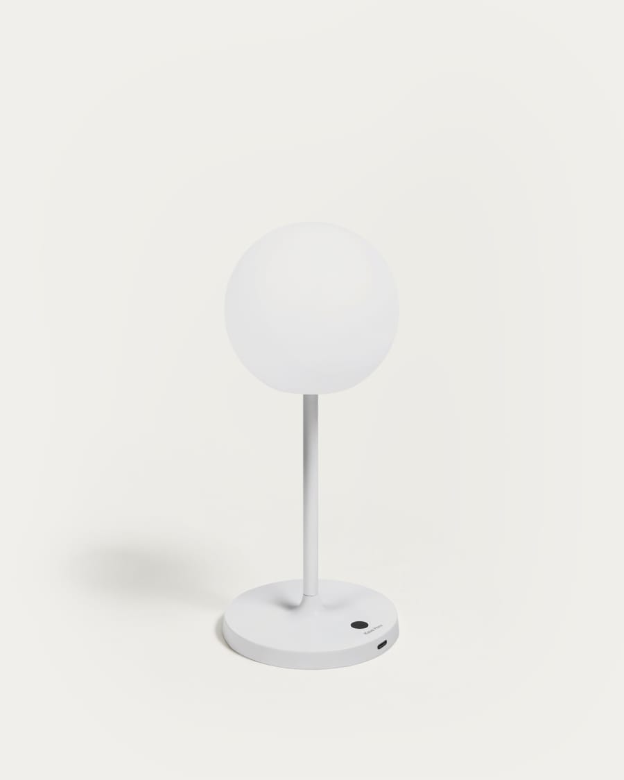 Dinesh outdoor table lamp in grey aluminium 40 cm