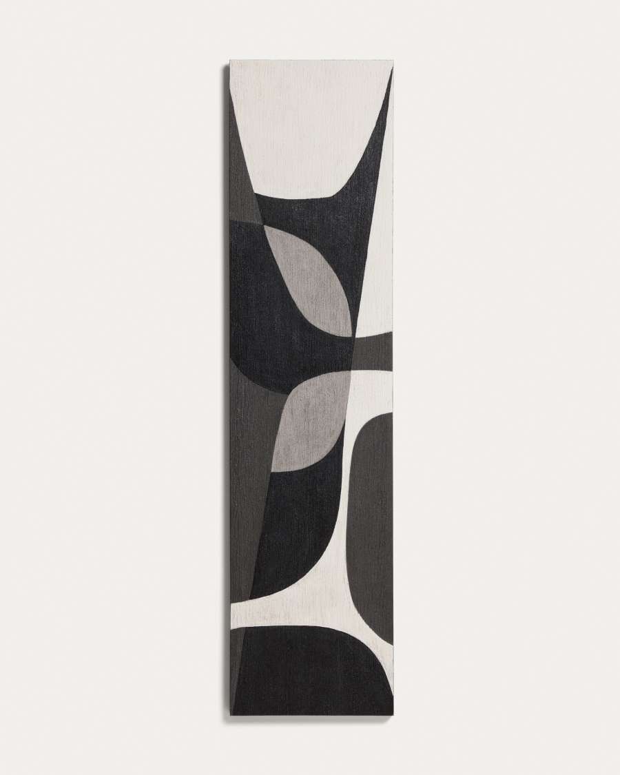 Onure black and white abstract picture 45 x 180cm