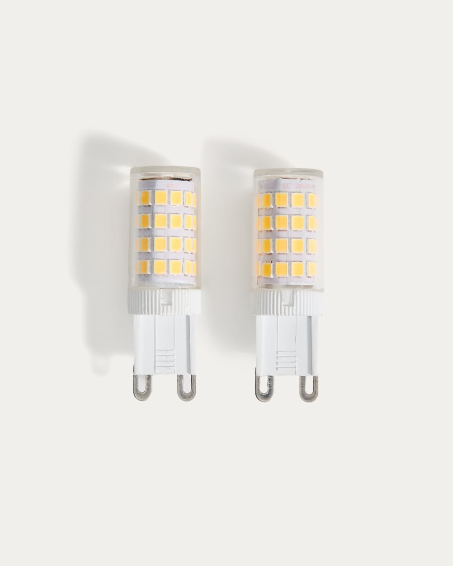 Set of 2 LED Bulb G9 bulbs 4W and 60 mm neutral light