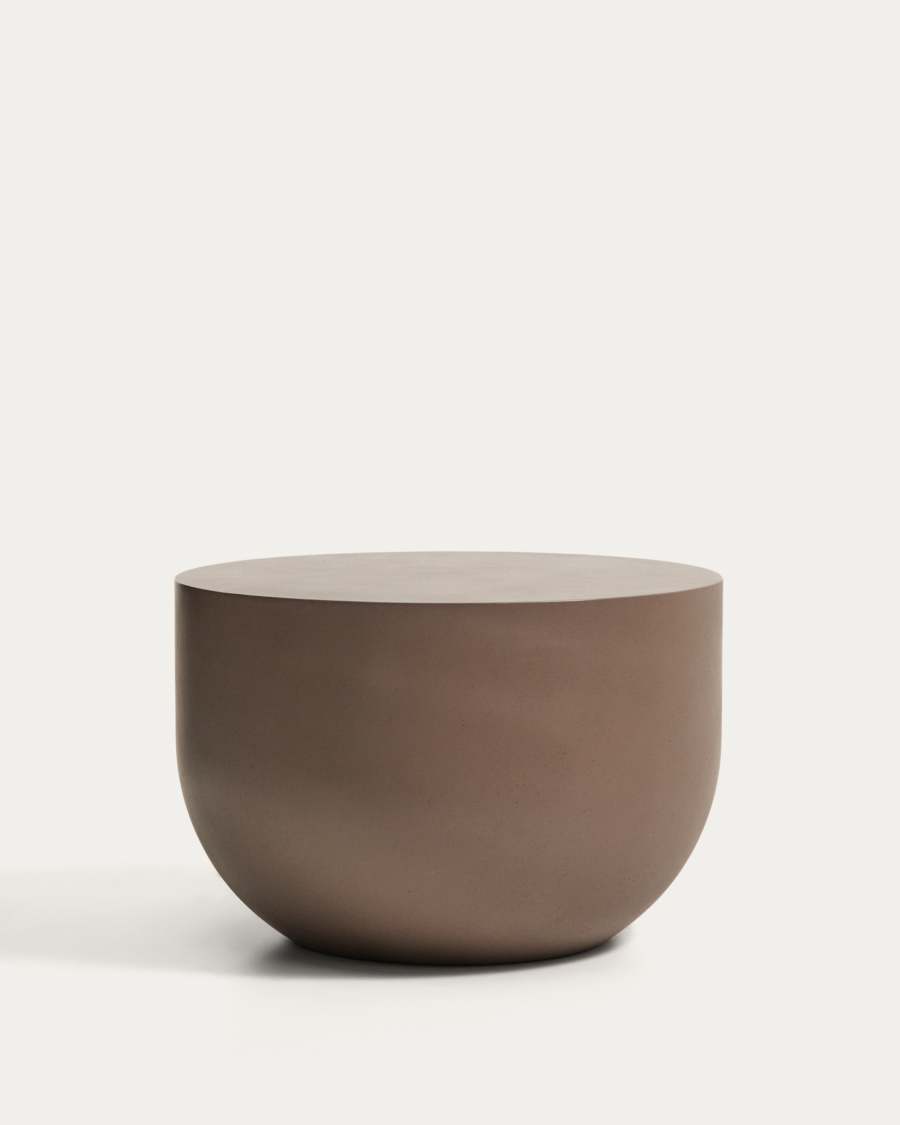 Garbet round coffee table in brown concrete Ø 60cm