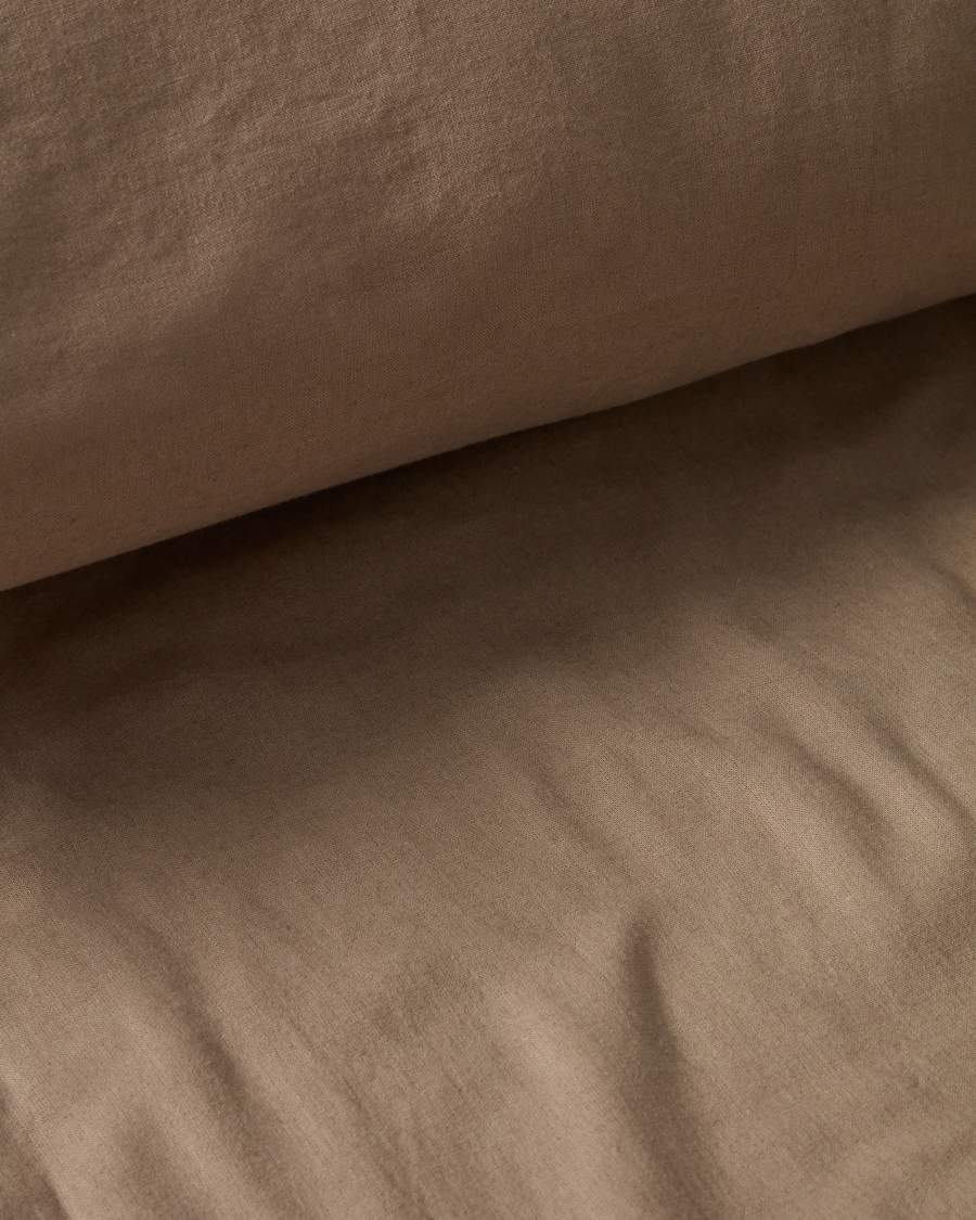 Simmel brown linen blend duvet cover for 90 cm bed