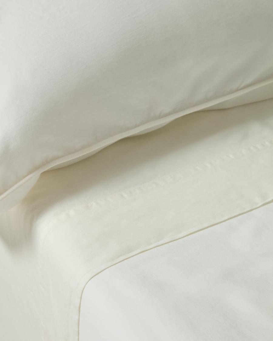 Sirale 100% cotton sateen top sheet with washed white finish for 90cm bed