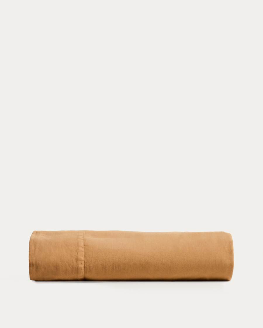 Sirale copper 100% cotton sateen top sheet with washed finish for 150/160 cm bed