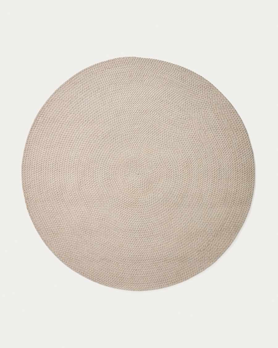 Despas ecru synthetic fibre rug Ø200cm