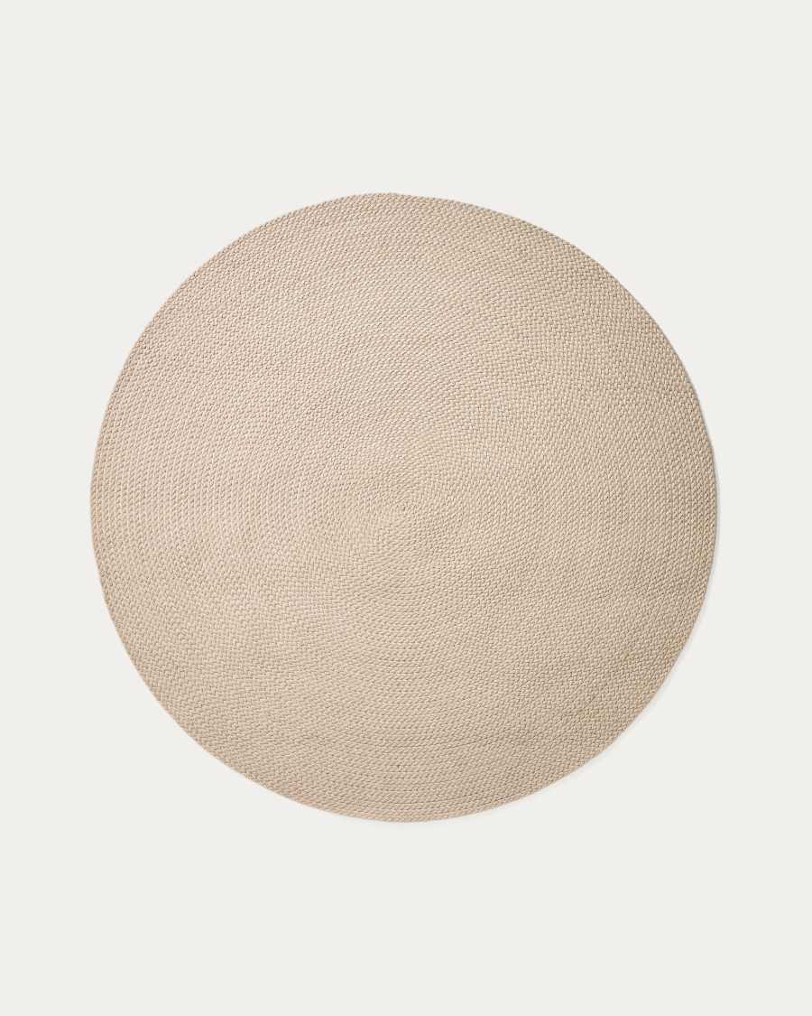 Despas ecru synthetic fibre rug Ø150cm