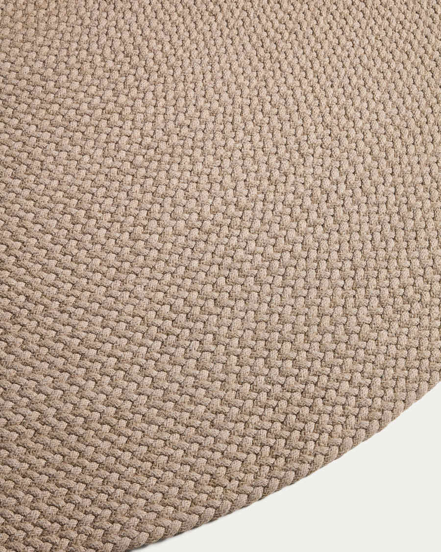 Despas ecru synthetic fibre rug Ø150cm