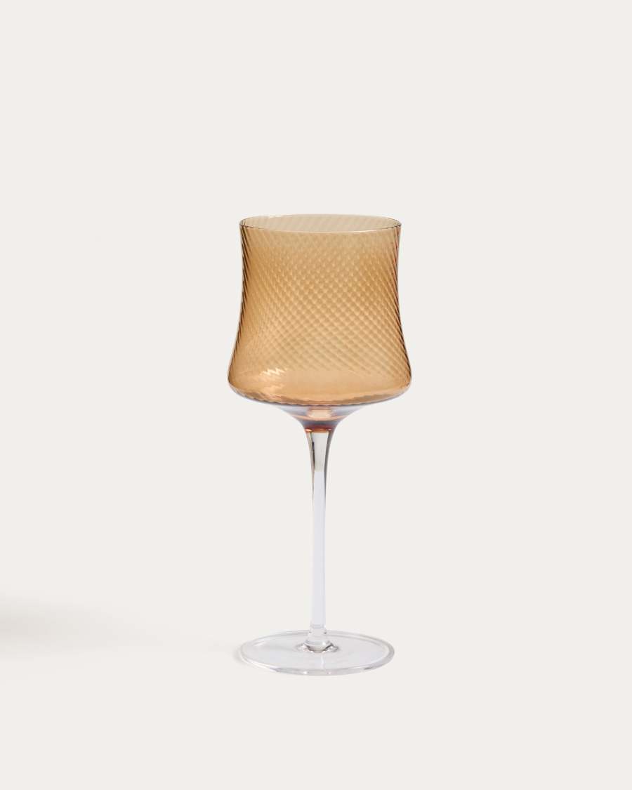Auri embossed amber wine glass 46 cl