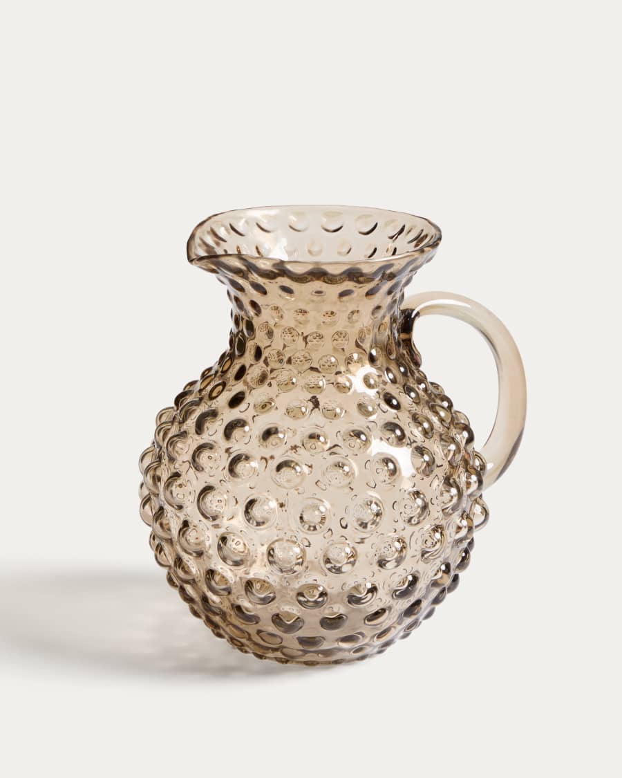 Evoria glass jug with brown relief 2.6 l
