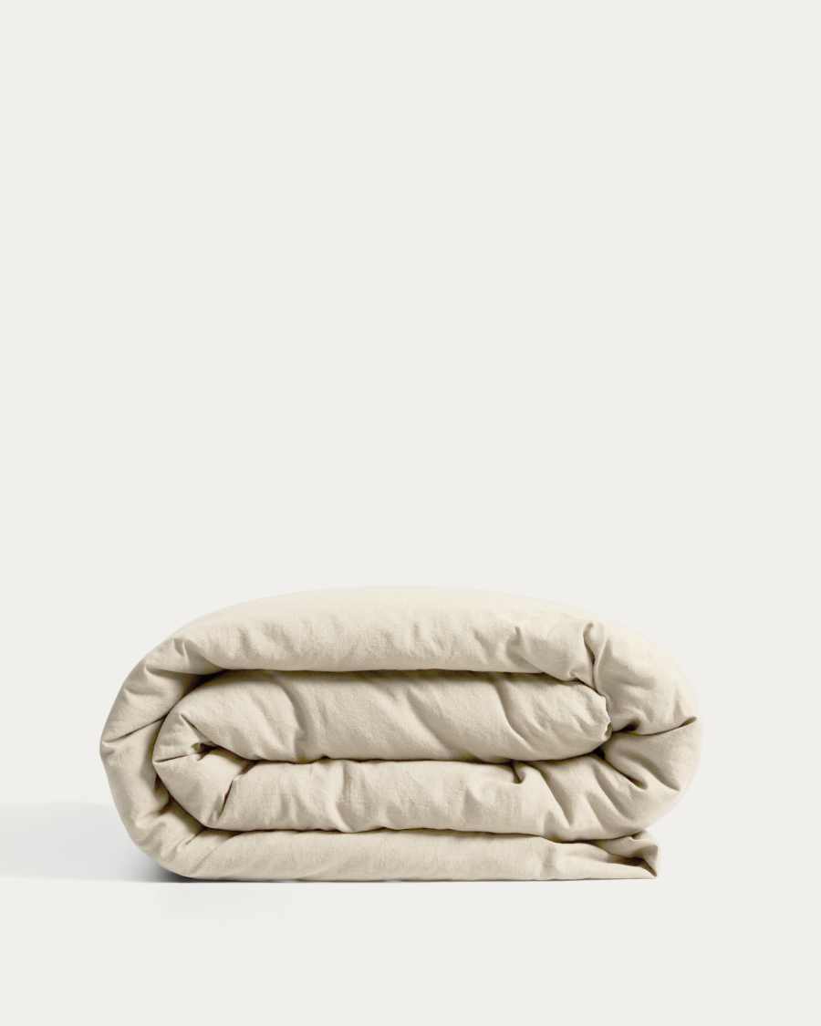 Simmel ecru linen blend duvet cover for 160 cm bed