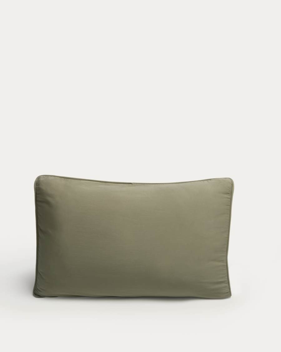 Sirale 100% cotton sateen pillowcase with washed green finish 45 x 110cm