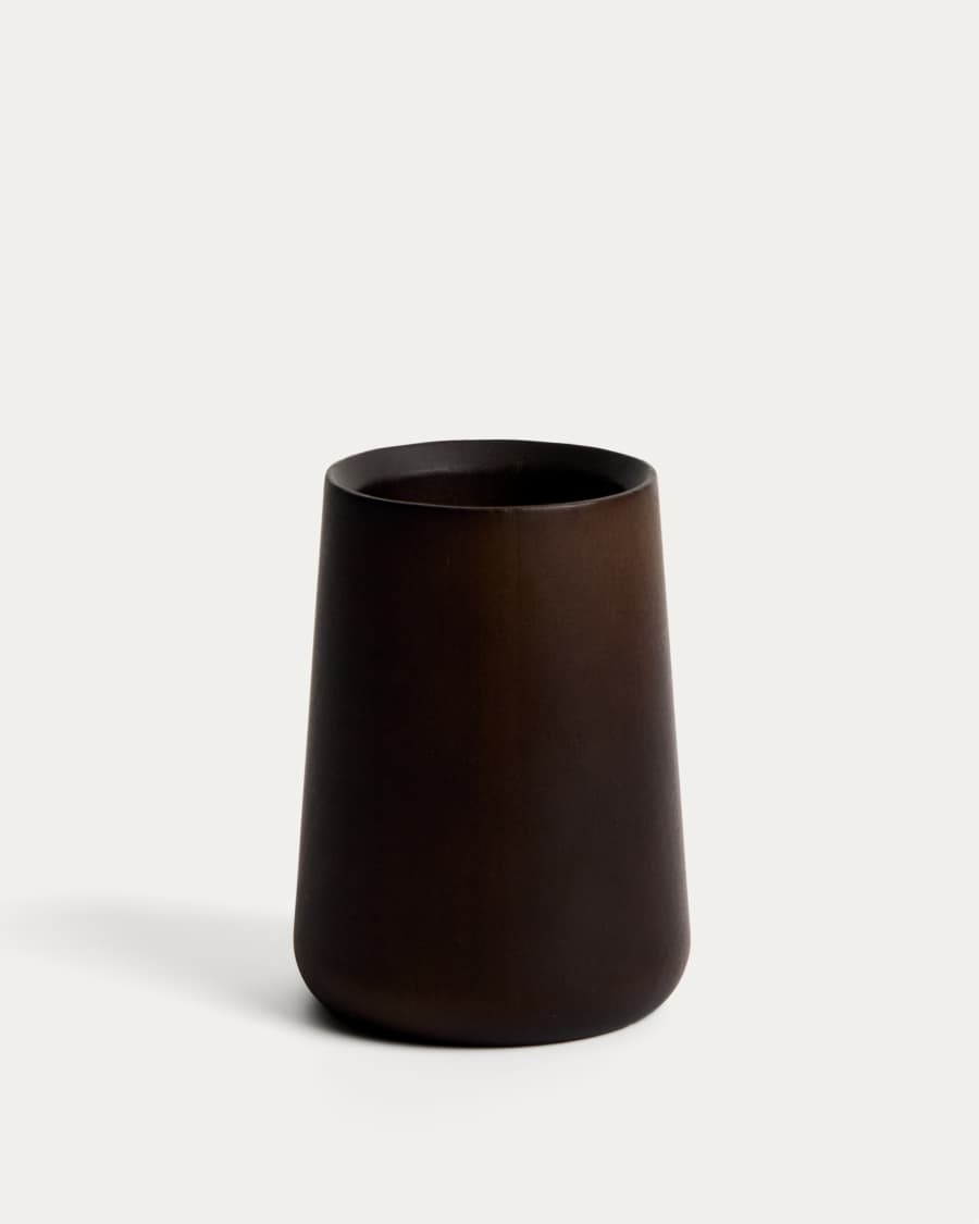 Eide toothbrush holder made of FSC 100% dark hevea wood