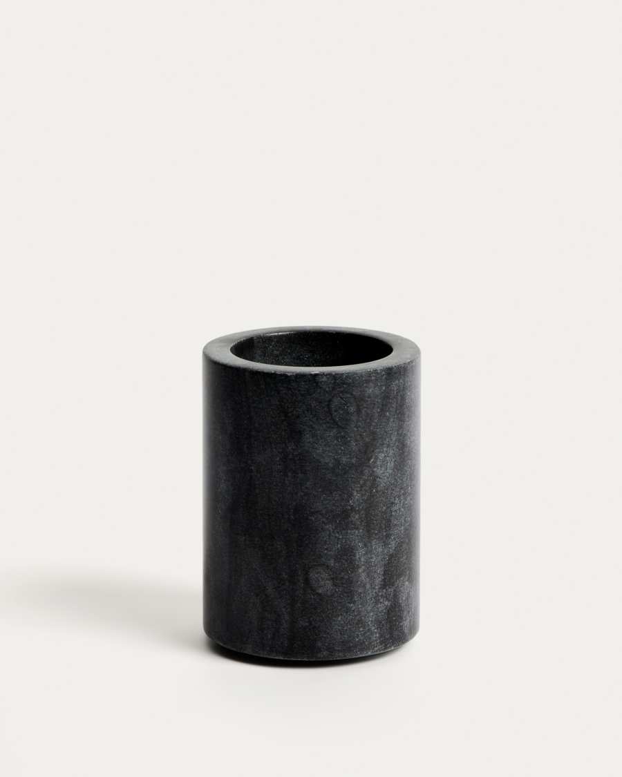Mavon dark grey marble toothbrush holder