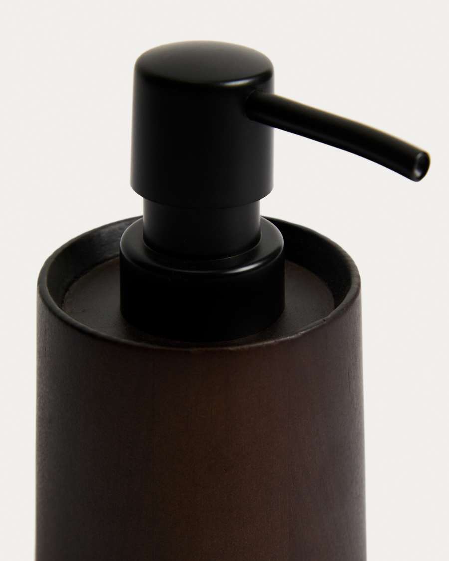 Eide soap dispenser made of FSC 100% dark hevea wood