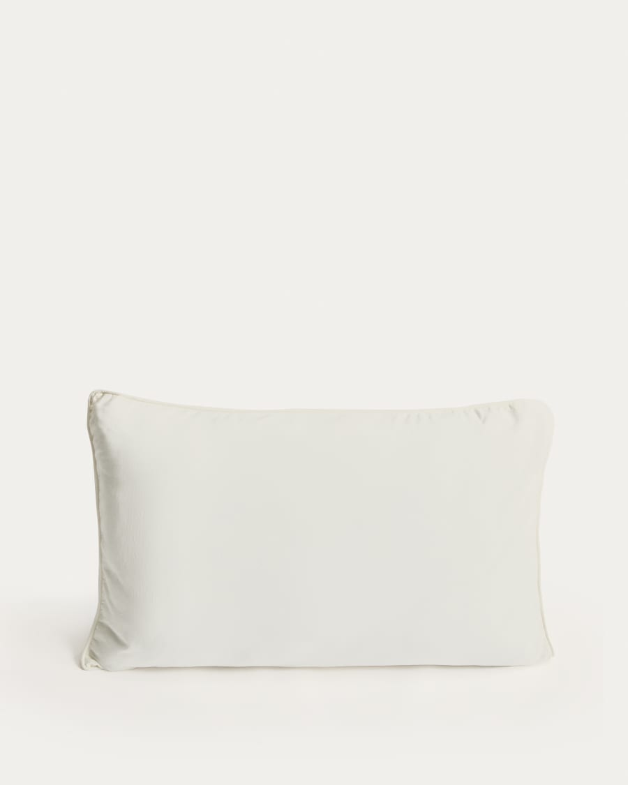 Sirale 100% cotton sateen pillowcase with washed white finish 45 x 110cm