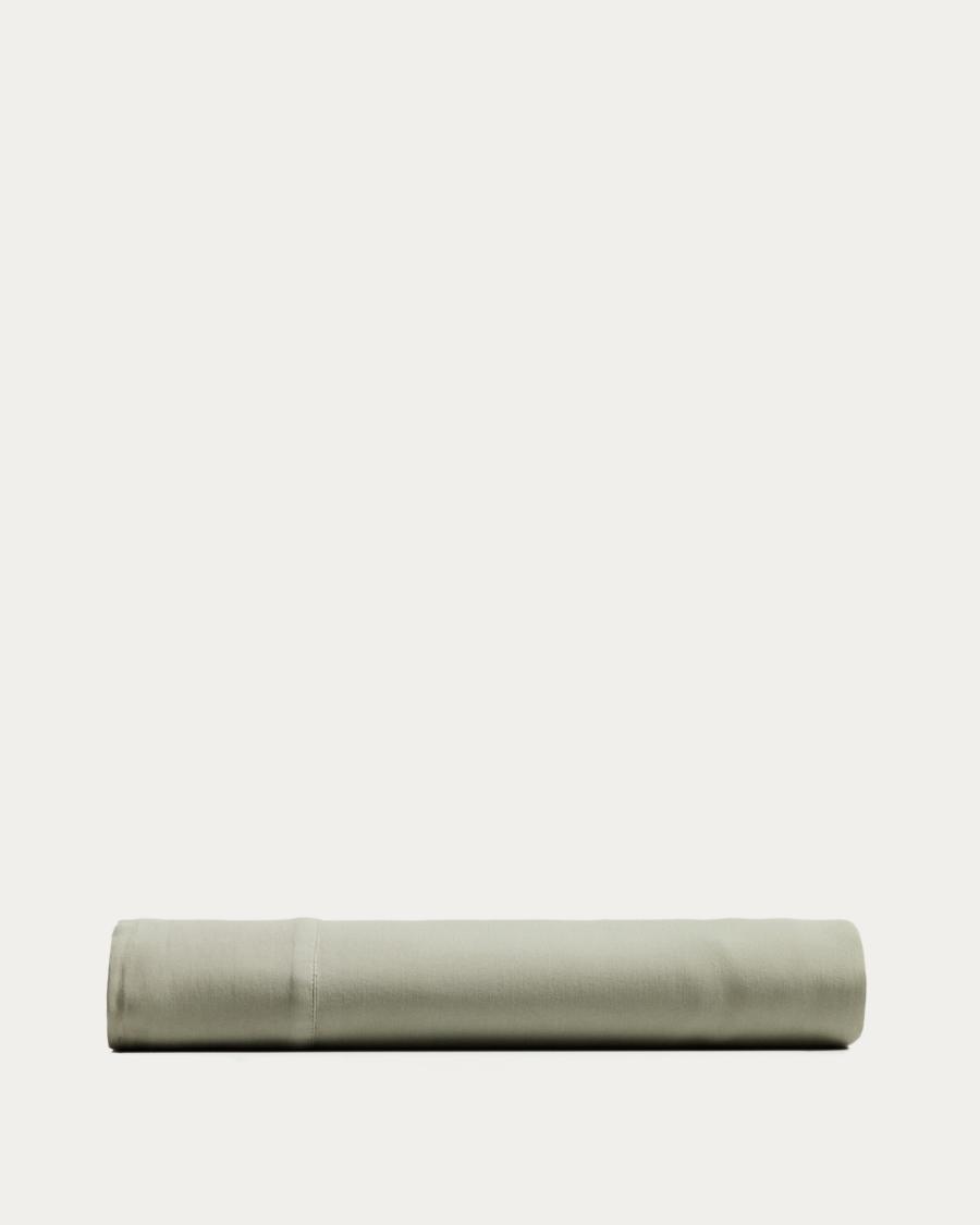 Sirale 100% cotton sateen top sheet with washed green finish for 180cm bed