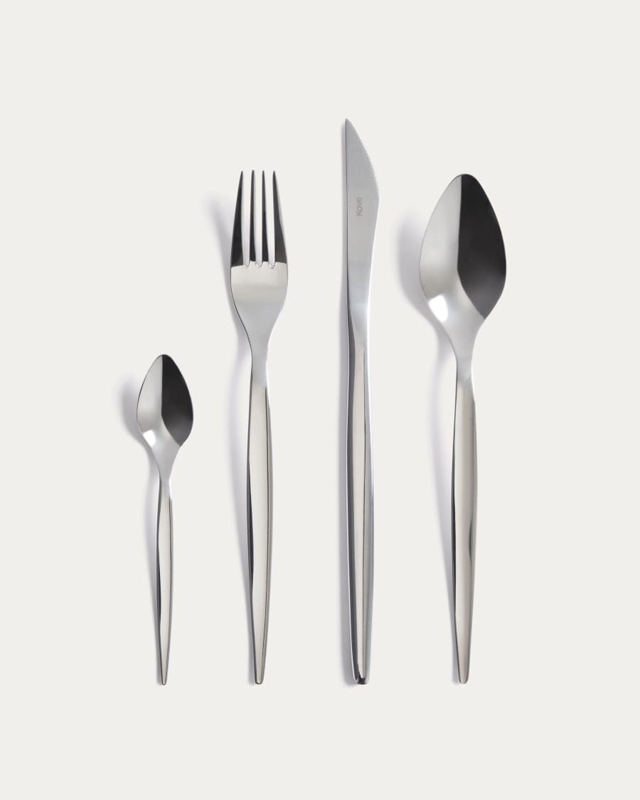 Selua 16-piece stainless steel cutlery set with a glossy finish