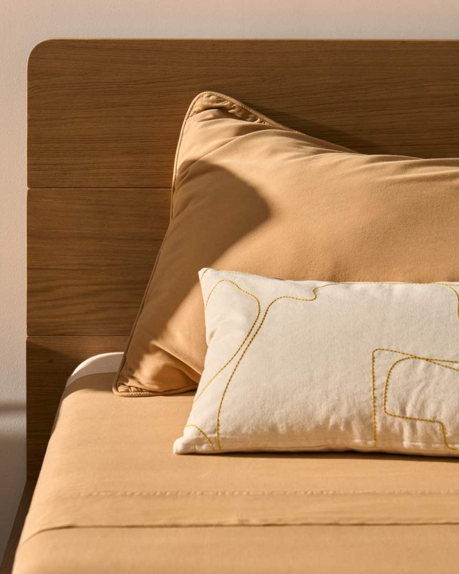 Sirale 100% cotton sateen top sheet with washed finish in copper for 90 cm bed
